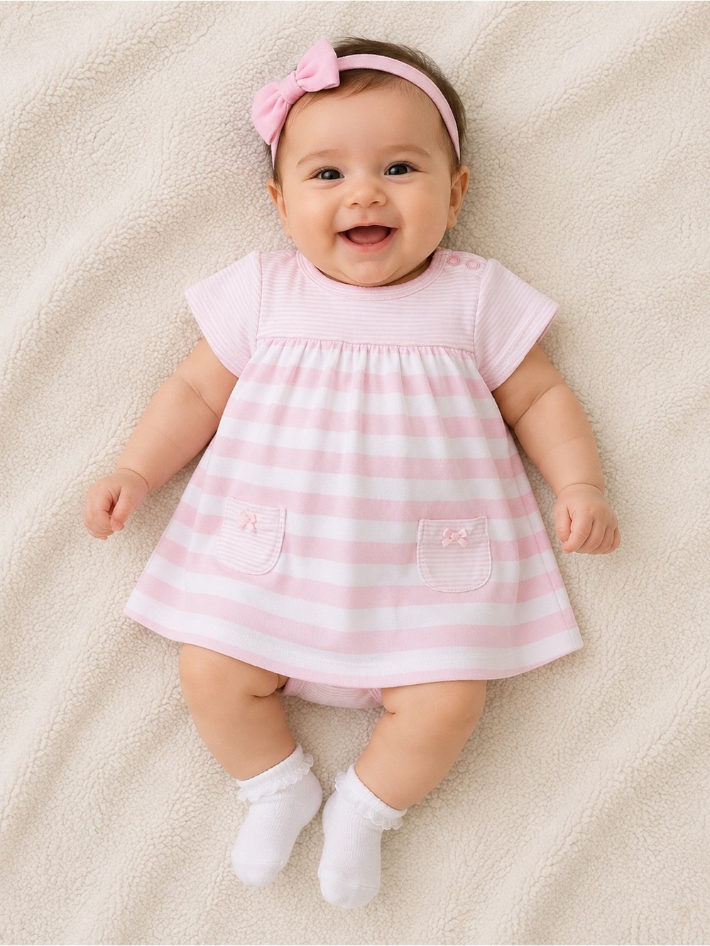 Carter's Pink and White Striped Baby dress